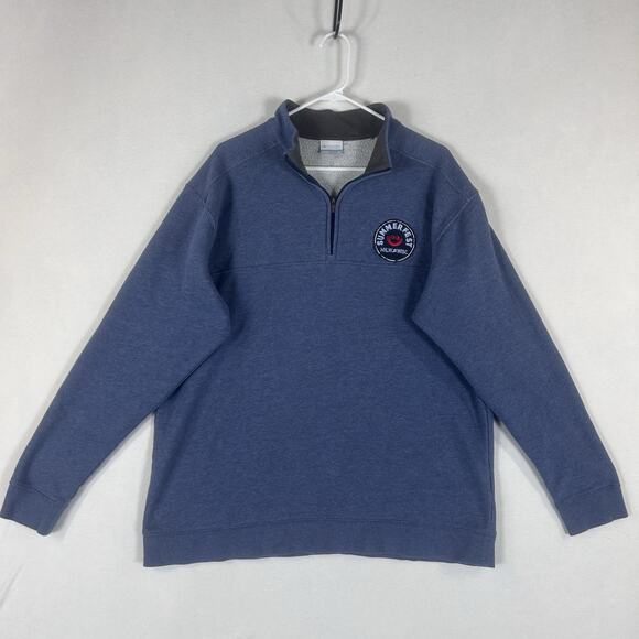 Columbia Milwaukee Summer Fest 1/4 Zip Sweatshirt Mens XL Blue Long Sleeve Music - Picture 1 of 10